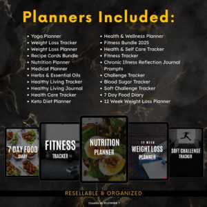 20+ Sport & Fitness Planners Bundle | PLR & MRR Rights